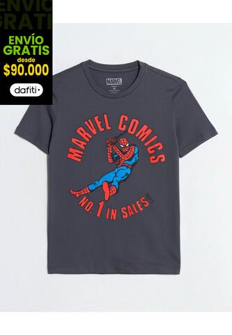 Camiseta  Infantil Niño Manga Corta Cuello Redondo Color Gris Marca Ostu #80090319 Ostu