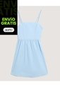 Vestido  Para Mujer M/Sisa Medio Color Celeste Marca Ostu #40170364 de Ostu