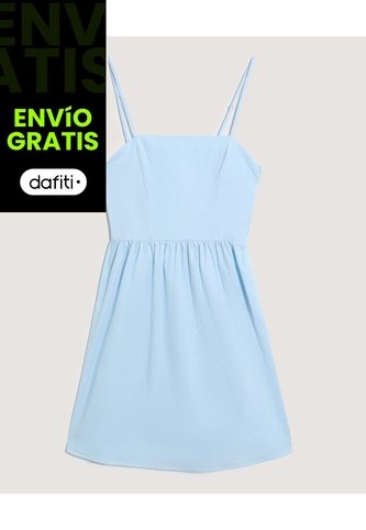Vestido  Para Mujer M/Sisa Medio Color Celeste Marca Ostu #40170364 Ostu