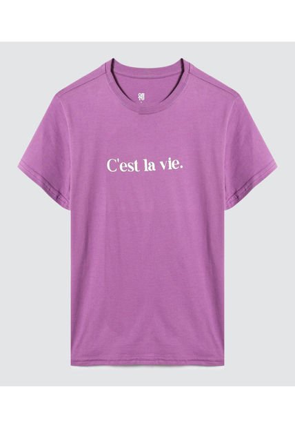Camiseta Para Mujer Manga Corta Color Purpura Marca Ostu #40092160