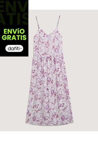 Vestido  Para Mujer M/Sisa Largo Color Lila Marca Ostu #40170381 Ostu