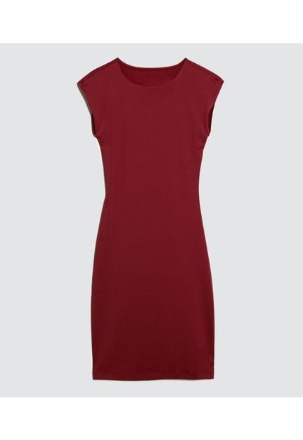 Vestido Para Mujer Manga Corta Color Vino Marca Ostu #40170293