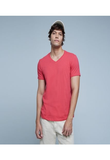 Camiseta Para Hombre Manga Corta Color Rojo Marca Ostu #60091309