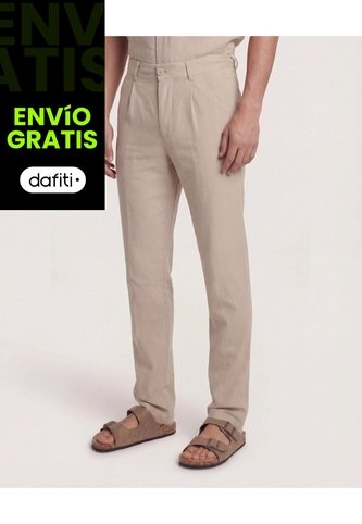 Pantalón  Para Hombre Moda Color Beige Marca Ostu #60070582 Ostu