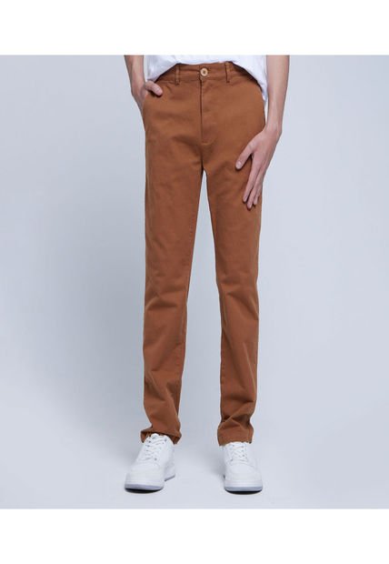 Pantalon Para Hombre Chino Color Dorado Marca Ostu #60070321