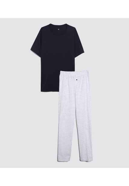 Pijama Para Hombre M/C P/L Color Azul  Marca Ostu #60040184