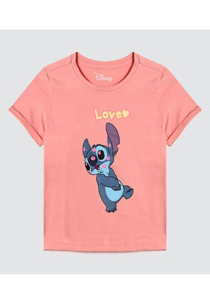 Camiseta Para Niña Manga Corta Color Rosado  Marca Ostu #90090207