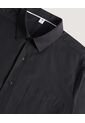 Camisa  Para Hombre Manga Corta Con Bolsillo Cuello Casual M Color Negro Marca Ostu #60010884 de Ostu