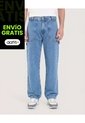 Jean  Para Hombre Straight Color Azul Marca Ostu #60160461 de Ostu