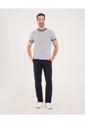 Camiseta Para Hombre Manga Corta Color Gris  Marca Ostu #60090902
