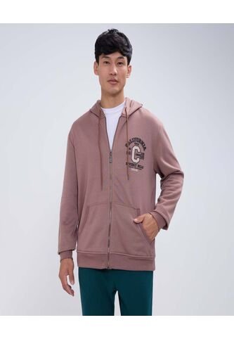 Buzo Para Hombre Zipper Color Café  Marca Ostu #60060440 Ostu