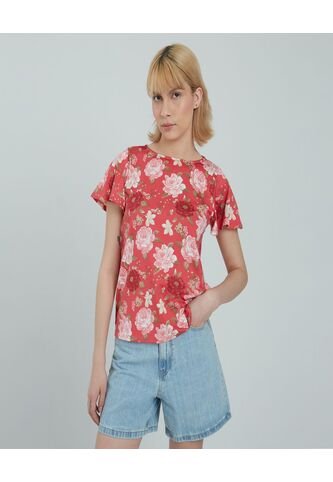 Camiseta Para Mujer Manga Corta Color Rosado Oscuro Marca Ostu #40091786 Ostu