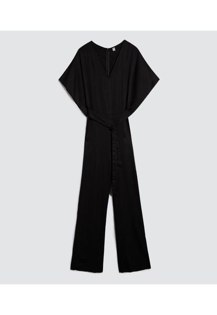 Enterizo Para Mujer Manga Corta Color Negro Marca Ostu #40320103