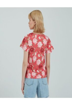 Camiseta Para Mujer Manga Corta Color Rosado Oscuro Marca Ostu #40091786