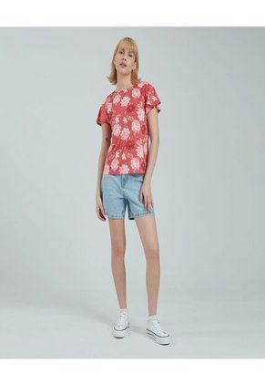 Camiseta Para Mujer Manga Corta Color Rosado Oscuro Marca Ostu #40091786