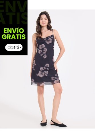 Vestido  Para Mujer M/Sisa Corto Color Negro Marca Ostu #40170373 Ostu