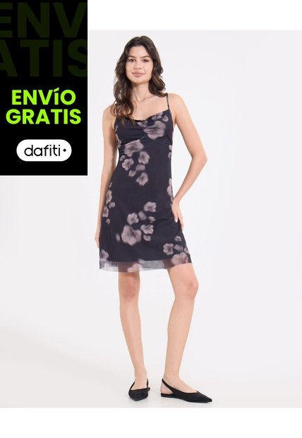 Vestido  Para Mujer M/Sisa Corto Color Negro Marca Ostu #40170373