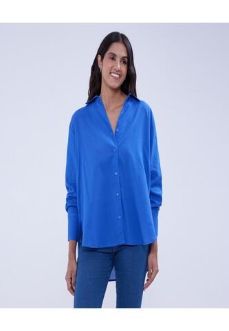 Blusa Para Mujer Manga Larga Color Azul  Marca Ostu #40120992 Ostu