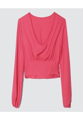 Blusa Para Mujer Manga Larga Color Rosado  Marca Ostu #40120814