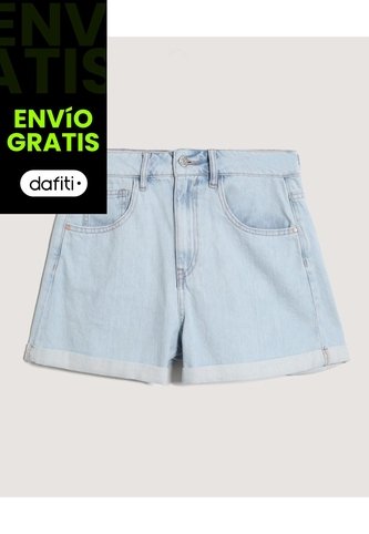 Short  Para Mujer Mom Color Azul Marca Ostu #40190382 Ostu
