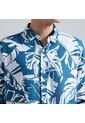 Camisa Para Hombre Manga Larga Sin Bolsillo Color Azul  Marca Ostu #60010596 de Ostu