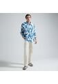 Camisa Para Hombre Manga Larga Sin Bolsillo Color Azul  Marca Ostu #60010596 de Ostu