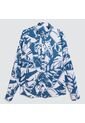 Camisa Para Hombre Manga Larga Sin Bolsillo Color Azul  Marca Ostu #60010596 de Ostu