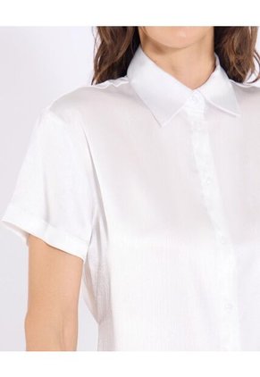 Camisa  Para Mujer Manga Corta Color Crudo Marca Ostu #40010372