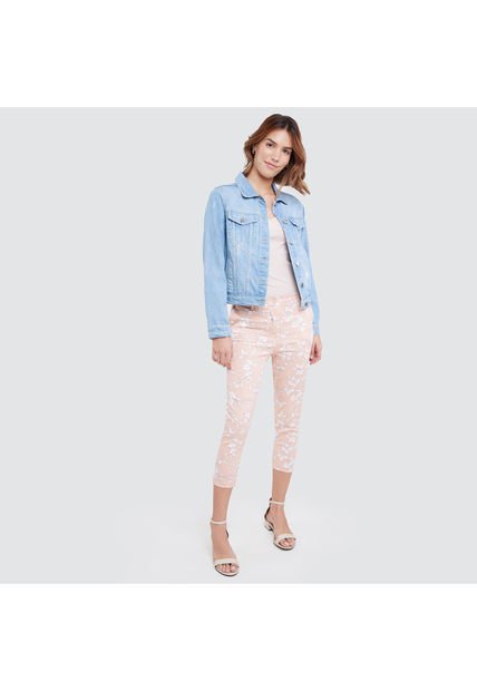 Pantalon Para Mujer Capri Color Rosado  Marca Ostu #40070373