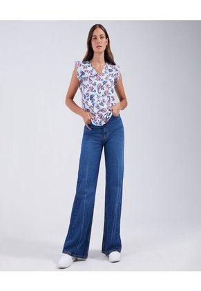Blusa Para Mujer Manga Sisa Color Aguamarina Marca Ostu #40120842