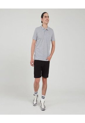 Polo Para Hombre Cuello Tejido Con Bolsillo Color Gris  Marca Ostu #60110575