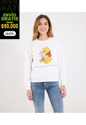 Buzo Para Mujer Cuello Redondo Color Marfil Marca Ostu #40060516 Ostu