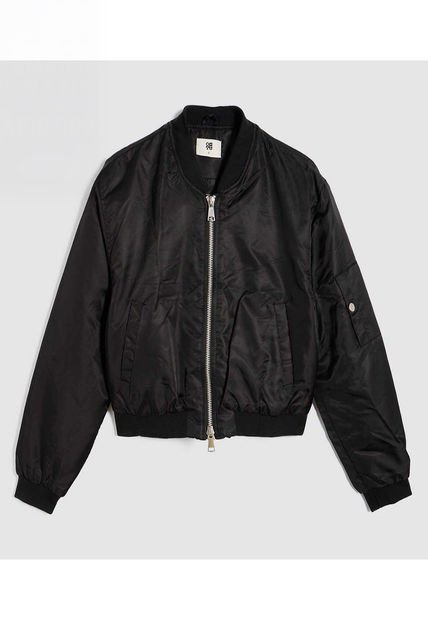 Chaqueta Para Mujer Bomber Color Negro Marca Ostu #40080217