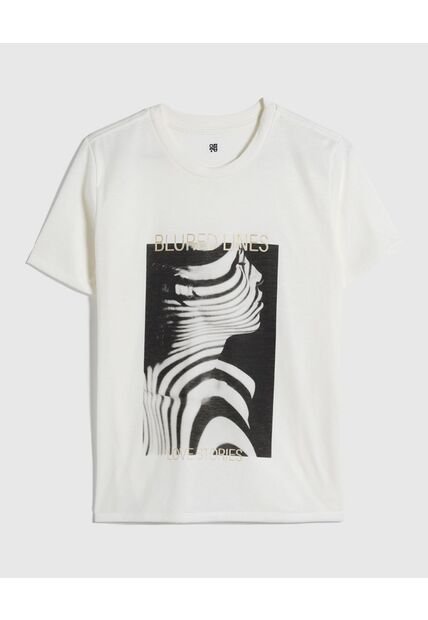Camiseta Para Mujer Manga Corta Color Blanco Marca Ostu #40092045