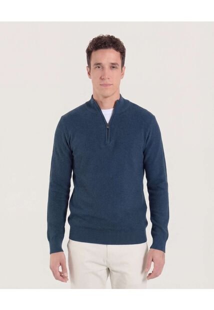 Saco Para Hombre Cuello Alto O Cuello Tortuga Color Azul  Marca Ostu #60330037