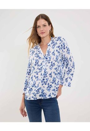 Blusa Para Mujer Manga 3/4 Color Crudo Marca Ostu #40121181
