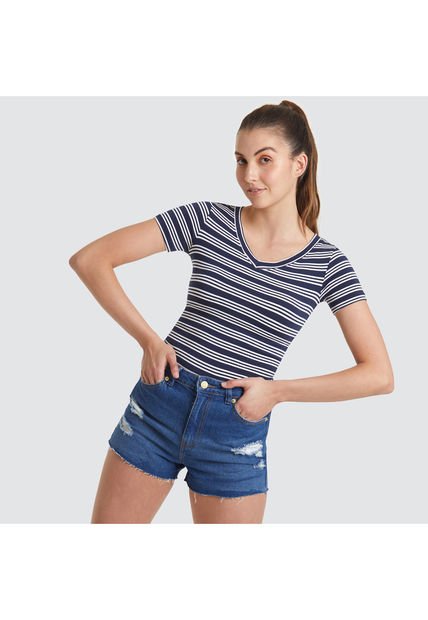 Short Para Mujer Relax Color Azul  Marca Ostu #40190148