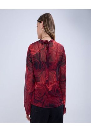 Camiseta Para Mujer Manga Larga Color Rojo Marca Ostu #40092264