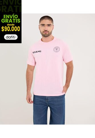 Camiseta Para Hombre Manga Corta Cuello Redondo Color Rosa Marca Ostu #60091820 Ostu