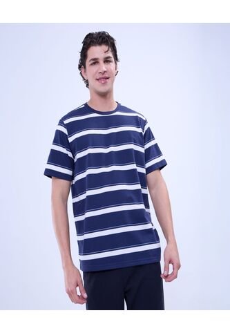 Camiseta Para Hombre Manga Corta Color Azul  Marca Ostu #60091402 Ostu