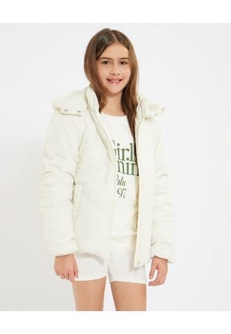 Chaqueta Para Niña Acolchada Color Crema Marca Ostu #90080039 Ostu