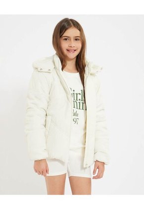 Chaqueta Para Niña Acolchada Color Crema Marca Ostu #90080039