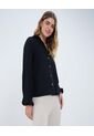 Camisa Para Mujer Manga Larga Color Negro Marca Ostu #40010275 de Ostu