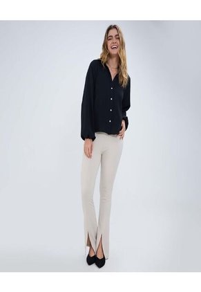 Camisa Para Mujer Manga Larga Color Negro Marca Ostu #40010275