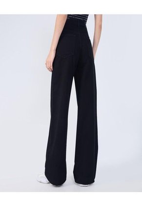 Jean Para Mujer Wide-Leg Color Negro Marca Ostu #40160494