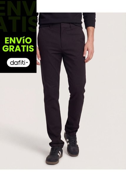 Pantalón  Para Hombre Chino Color Negro Marca Ostu #60070573