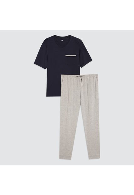 Pijama Para Hombre M/C P/L Color Azul  Marca Ostu #60040171