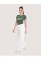 Camiseta Slim Brasil 2026  Para Mujer Verde Ostu de Ostu