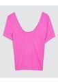 Crop Top Para Mujer Manga Corta Color Rosado  Marca Ostu #40091751 de Ostu
