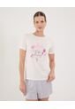 Camiseta Para Mujer Manga Corta Color Crema Marca Ostu #40092283 de Ostu